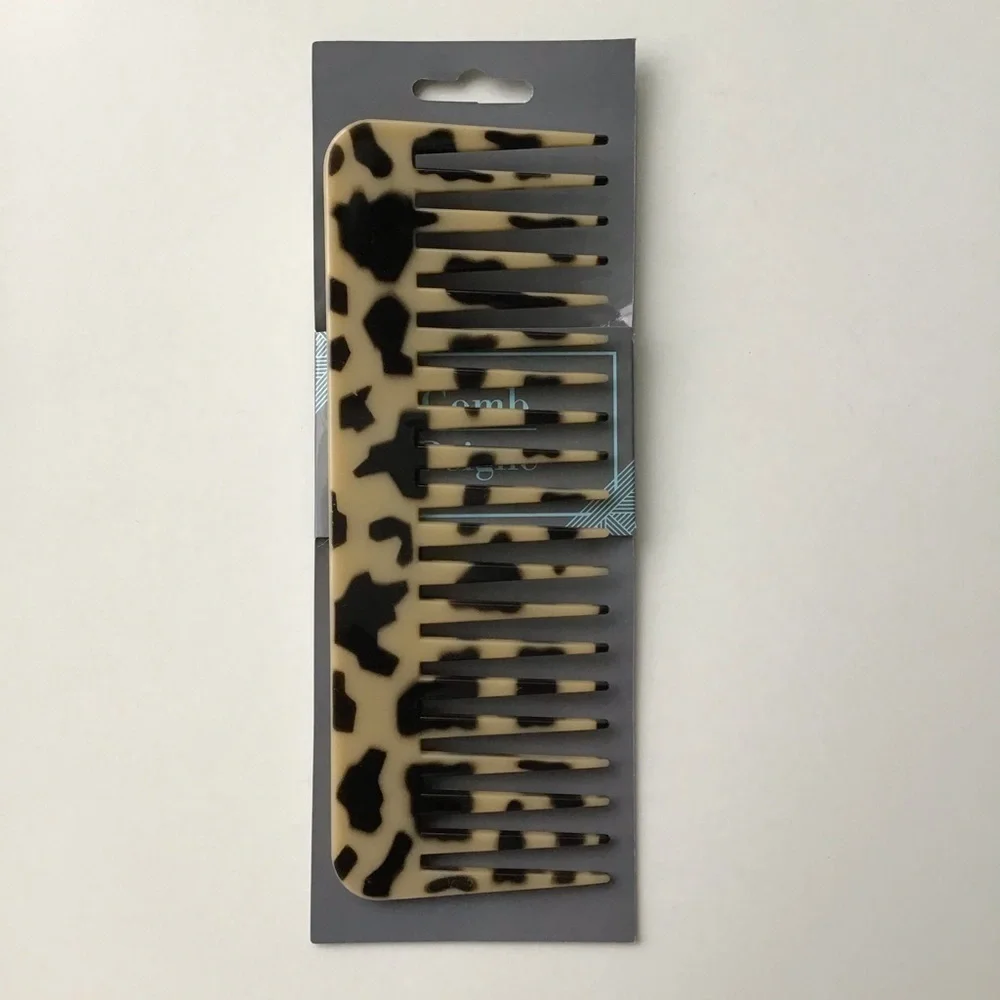 NEW Tortoise-Look Comb Wide Tooth Hair Detangler Vanity Purse Gym Bag Beach